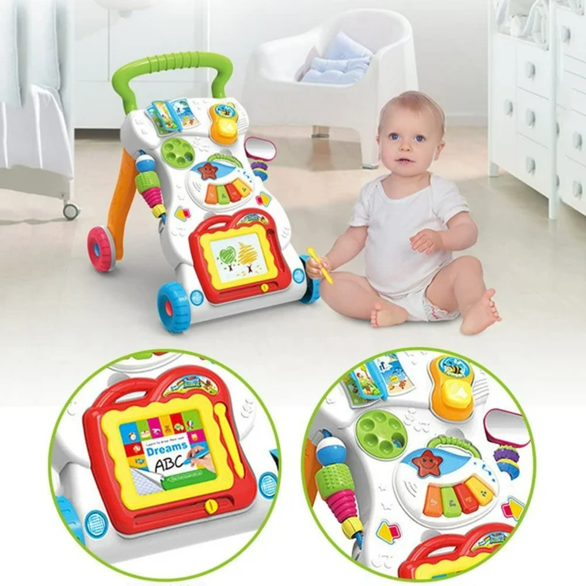 Multifunctional Musical Baby Walker