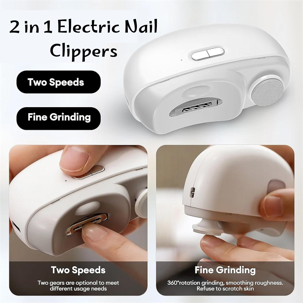 2 in 1 Electric Nail Clippers