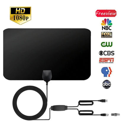 HD TV DTV Box Digital TV Antenna 50 Mile Booster HD/Indoor Antenna