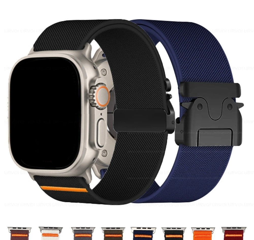 Casio LED Digital Watch with Nylon Straps– Water Resistant + 2 free Straps