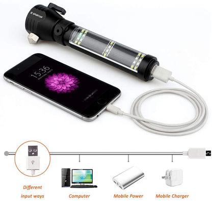 USB Rechargeable Solar LED Torch
